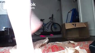 Open legged shitting