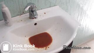 Brunette Girl has diarrhea