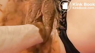 Fisting a shit covered pussy