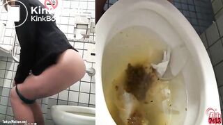 japanese girls shitting on toiet