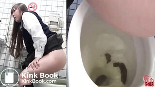 japanese girls shitting on toiet