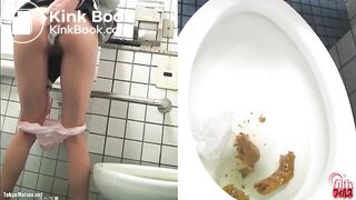 japanese girls shitting on toiet