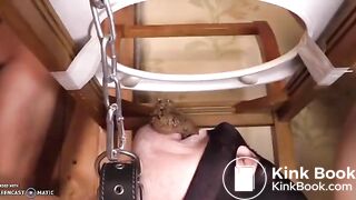 Two girls pooping on a slave