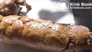 Girl's Thick Poops On The Back Patio