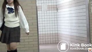 Japanese School Girl in pantypoop 2-3