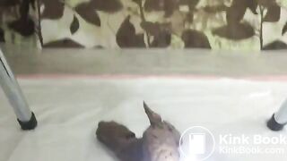 Long turds from a hairy babe