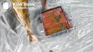 Scat whore has some fun