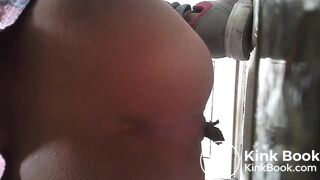 chinese girl pooping with Moaning