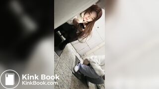 Beautiful Chinese girl pooping in public toilet part2