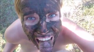 MILF Blowjob with Shit Outdoor