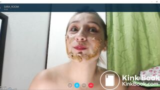 girl shits on skype
