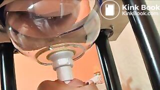 Swallowing poop through funnel