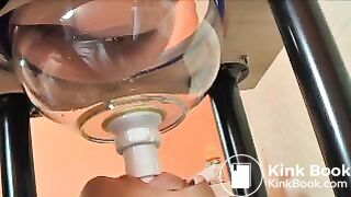 Swallowing poop through funnel