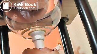 Swallowing poop through funnel