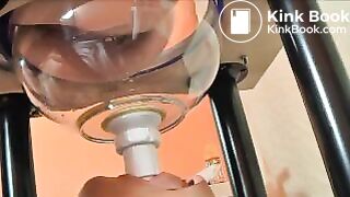 Swallowing poop through funnel