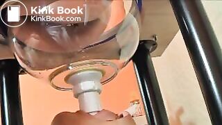 Swallowing poop through funnel