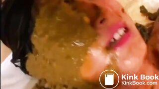 shiting on face