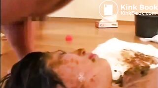 shiting on face