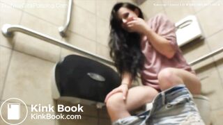 Sexy teen public toilet pooping - video 7