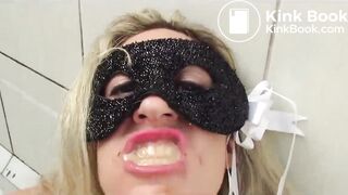 gorgeous and sexy blonde craps and pukes