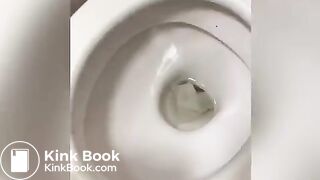 Poop in black panties