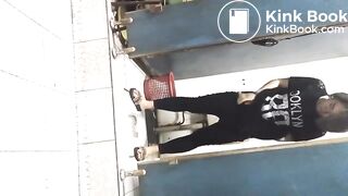 chinese girls poop in open toilet 3