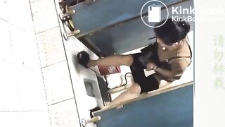 chinese girls poop in open toilet 3