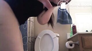 R. ass drops a lot on toilet