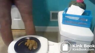 slave eating shit - femdom