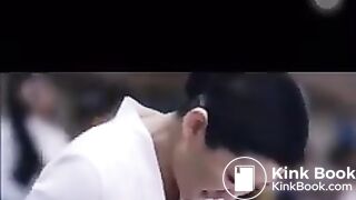 Teacher drinks laxative diarrhea on the floor scene