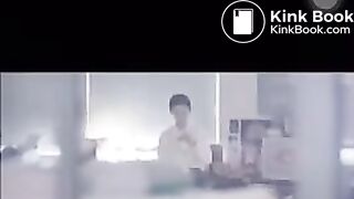 Teacher drinks laxative diarrhea on the floor scene