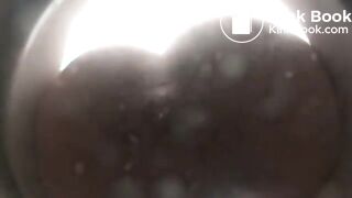 Girl shits into the toilet bowl part 3