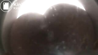 Girl shits into the toilet bowl part 3