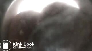 Girl shits into the toilet bowl part 3