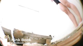 Japanese swimsuit pooping toilet