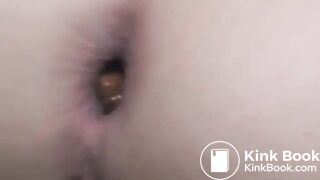 Huge brown turd on bf hands