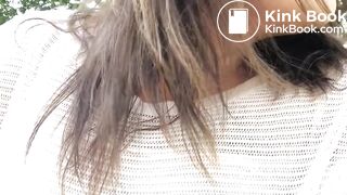 BBW eats shit in a public toilet