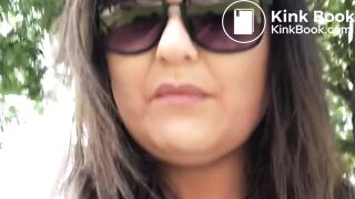 BBW eats shit in a public toilet