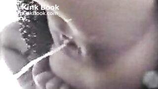 Beautiful brunette takes huge dump outdoors