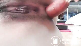 Hot Korean putting sausage in ass