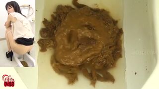Japanese woman diarrhoea toilet