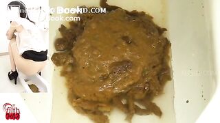 Japanese woman diarrhoea toilet