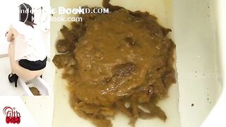 Japanese woman diarrhoea toilet