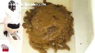 Japanese woman diarrhoea toilet