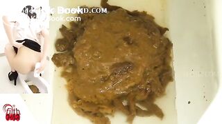 Japanese woman diarrhoea toilet