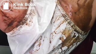 plastic panties poop