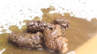 Girl enema in the street and then can't bear