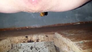 Selfie of a sexy babe shitting