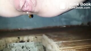 Selfie of a sexy babe shitting