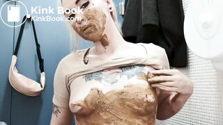 Woman Public WC pervert scat